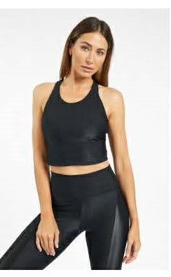Brandy Ripple Crop Top - Black