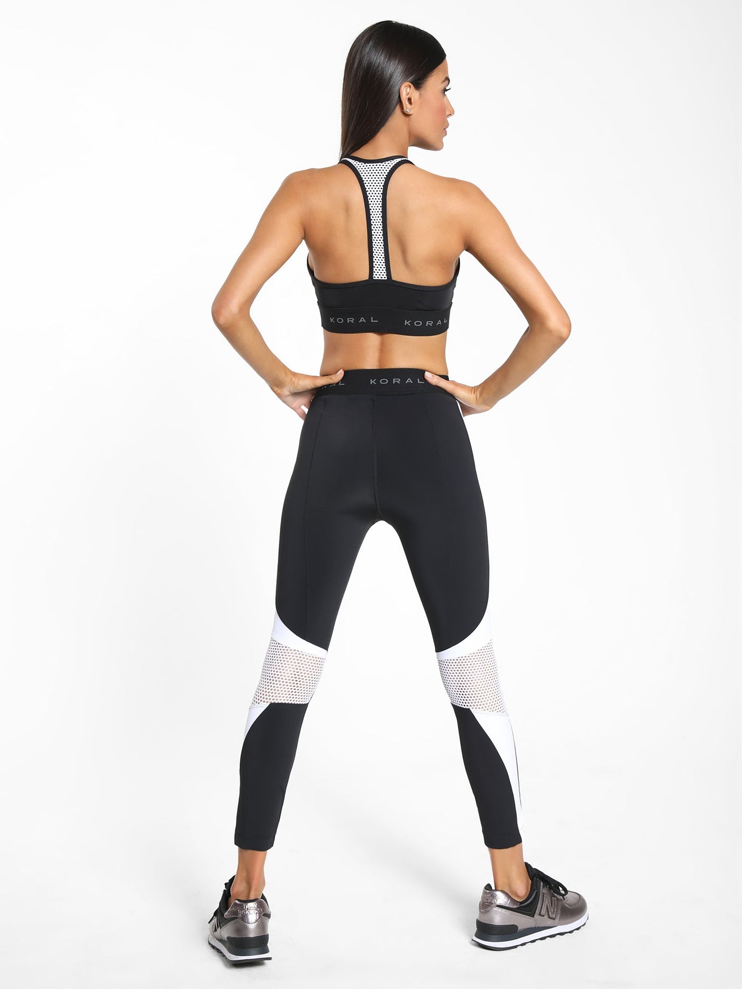 Emblem Blackout High Rise Cropped Legging - Black/White