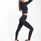 Exceed Rib High Rise Legging - Black