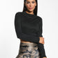 Luca Marlow Crop Top Long Sleeve - Black