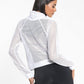 Pump Open Mesh Pullover - White