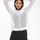 Pump Open Mesh Pullover - White