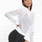 Pump Open Mesh Pullover - White
